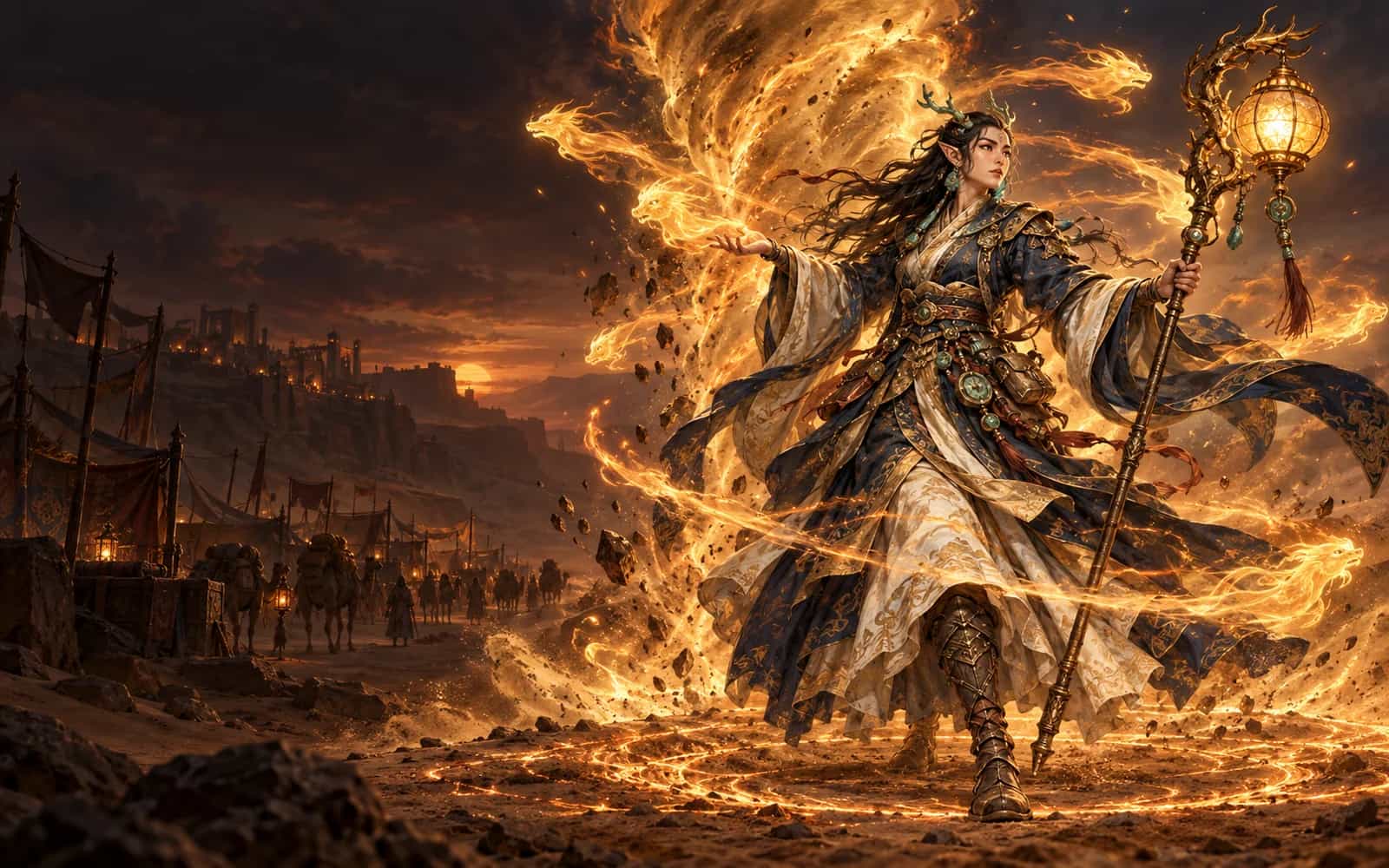 Key art: a Lanternbinder fighting with a lantern scepter.