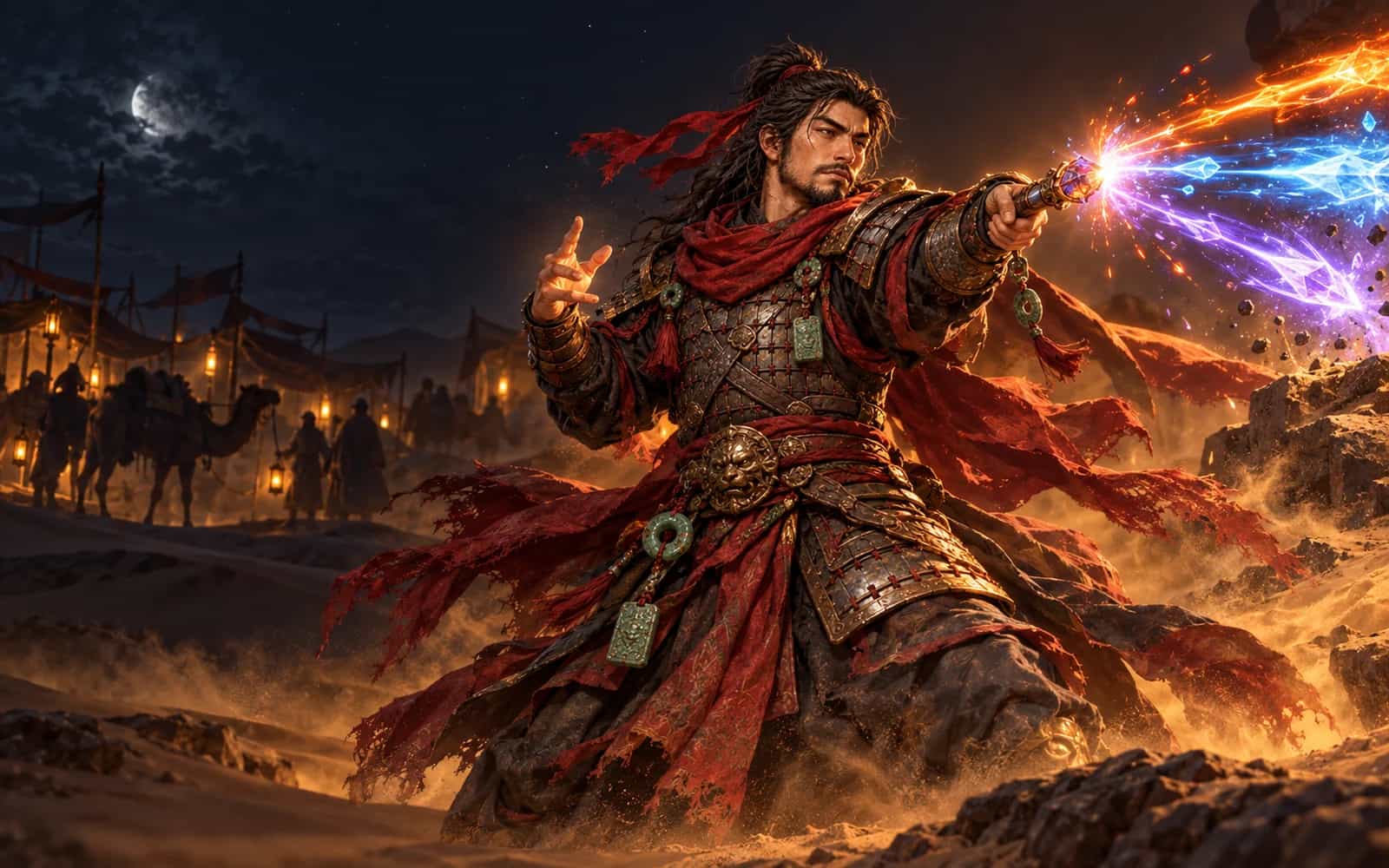 Key art: a Pyromancer fighting with a wand.